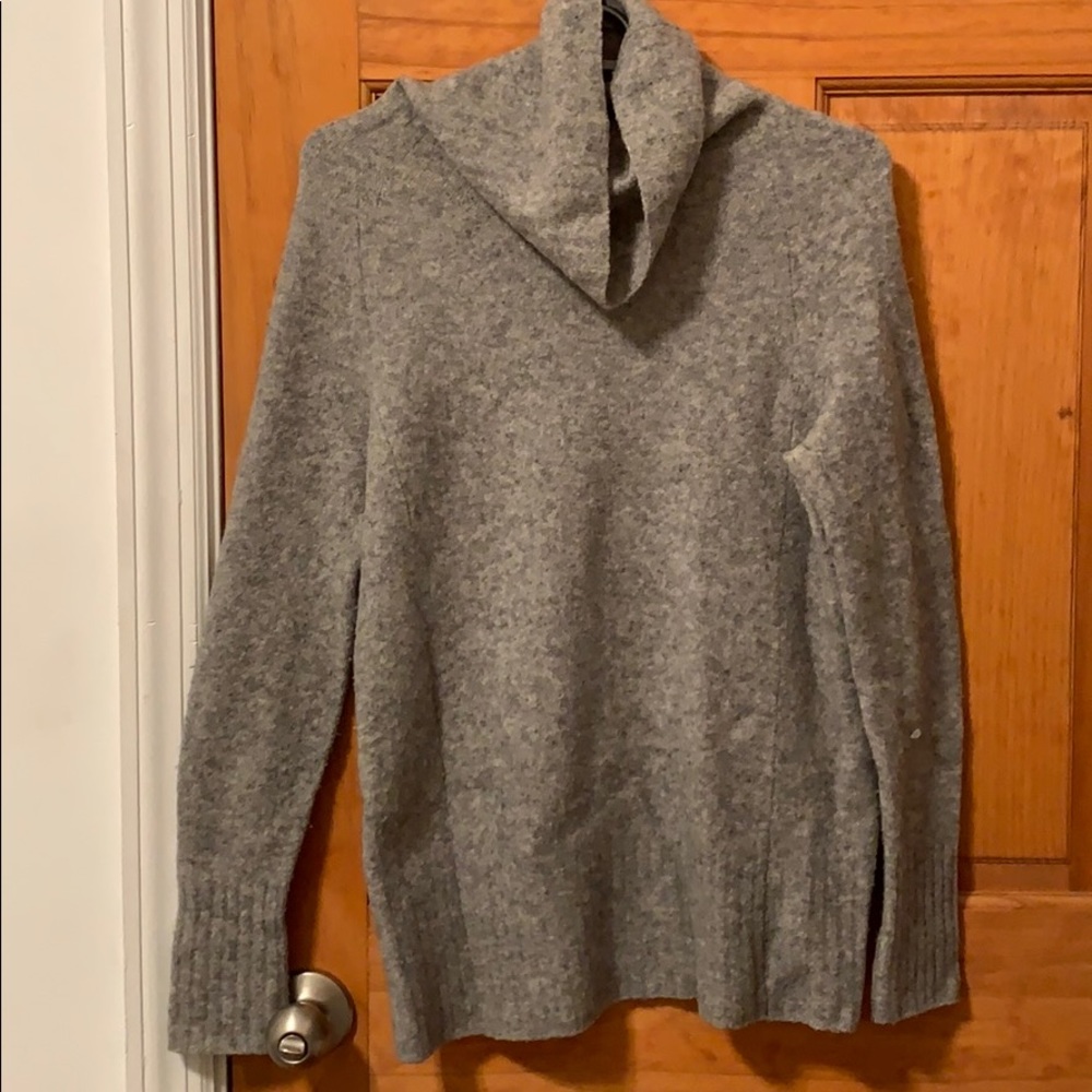 Grey turtleneck sweater from Aritzia